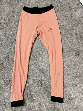 Nike pink  Performance Leggings with Black Waistband